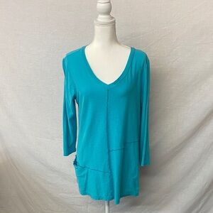 Nomadic Traders Turquoise V-Neck Tunic